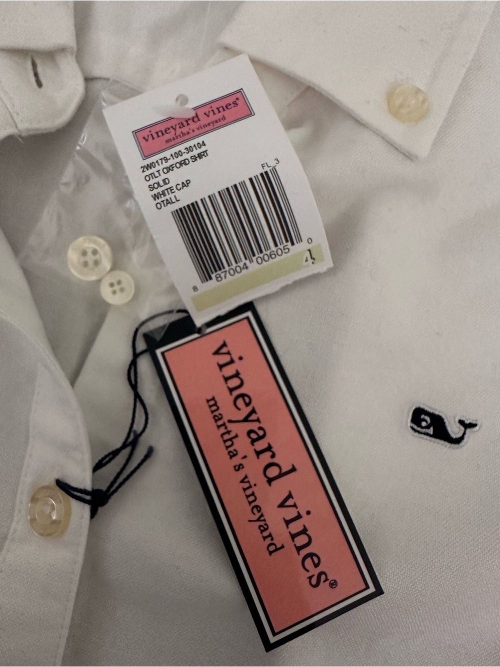 Vineyard Vines 100% Cotton Women's White Button-Down Oxford Shirt - Picture 4 of 6